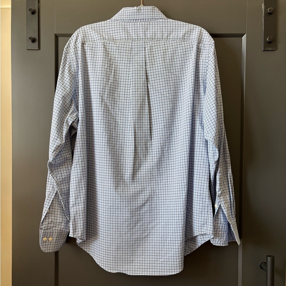 Ralph Lauren Men's White and Blue Check Plaid Shirt - Picture 3 of 7